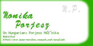 monika porjesz business card